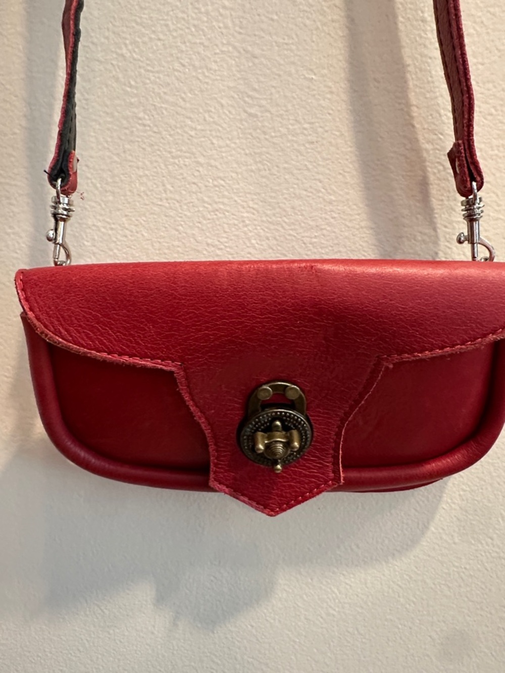 Red Leather Crossbody